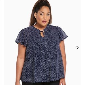 Torrid heart print chiffon top 3X